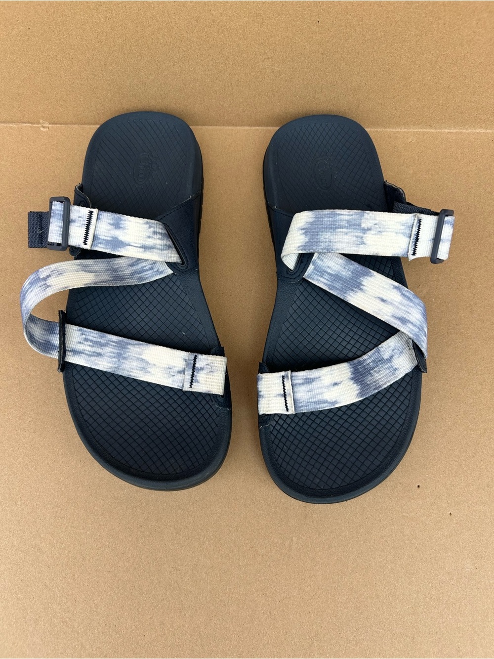 Chaco Men’s Lowdown Slide Sandals Faded Blue Fog US8/ EU 41 Adjustable Strap
